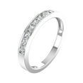 thumbnail image 2 of 1/4ctw Diamond Channel Wedding Band in 10k White Gold, 2 of 2