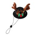 thumbnail image 5 of Dog Cat Christmas Antler Hat, Soft Plush Holiday Headwear with Ears, Festive Winter Cosplay Pet Costume Accessories for Fun Party, 5 of 6