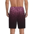 thumbnail image 4 of Lsque Pink Glitter Sparkles A Mens Sleep Pajama Shorts,Short Pajama Pants, Cotton Ultra-Soft Knit-Medium, 4 of 9