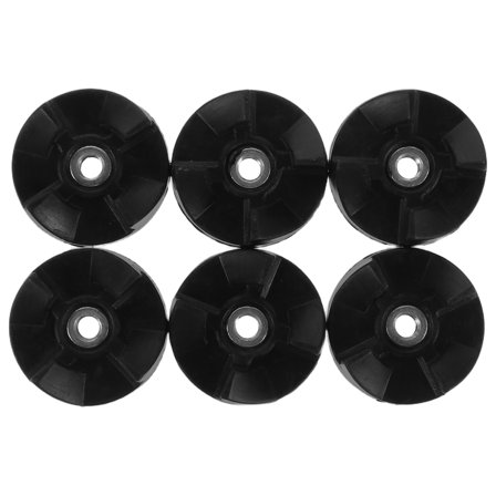 AURARMLET 6Pcs Blender Blade Gear Replacement Parts Black Silicone Base Gear for Juicers