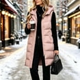 thumbnail image 2 of Edvintorg Womens Long Puffer Vest Hooded Sleeveless Waistcoat Winter Quilted Coats Warm Zip up Padded Outerwear Plus Size Womens Clothing, 2 of 6