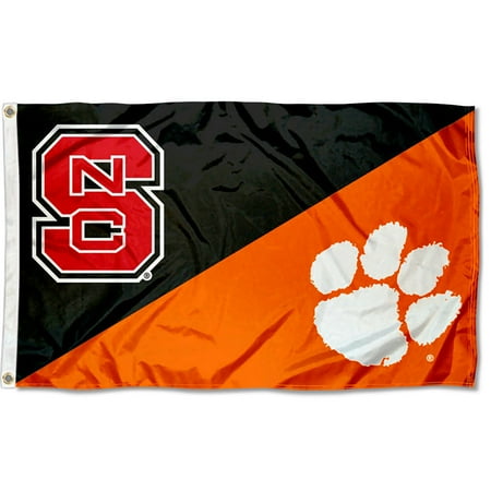 - NCAA NC State vs. Clemson House Divided 3x5 Flag