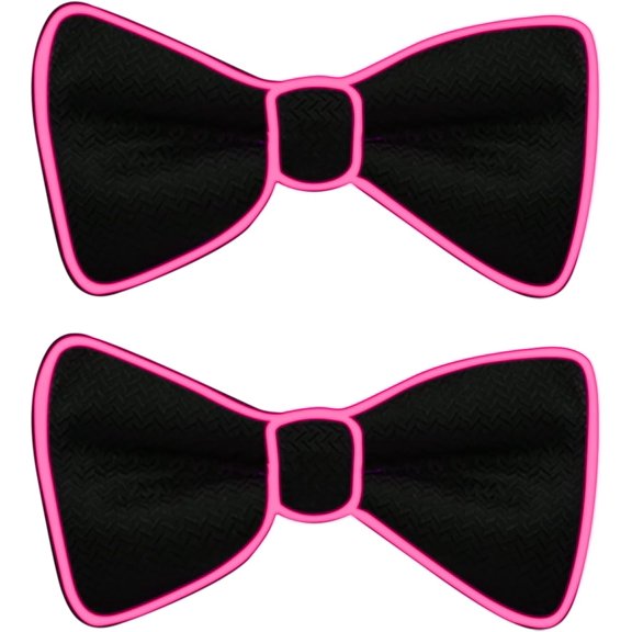 LINLIN 2 Pcs LED Bow Tie Light Up Bow Tie LED Bow Tie Adjustable Light Up Bow Tie, Novelty Bow Tie Party Glowing LED Tie