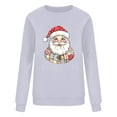 thumbnail image 4 of ShiShine Retro Santa Sweatshirt for Women Vintage Christmas Sweaters Crewneck Oversized Long Sleeve Tops, 4 of 5
