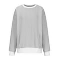 thumbnail image 6 of Buigttklop Womens Plus Size Sweatshirt Fall Winter Casual Quilted Long Sleeve Pocketed Sweatshirts Pullover Top, 6 of 6