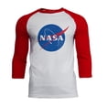 thumbnail image 1 of NASA Logo Mens Soft Raglan T Shirt, 1 of 1