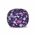 thumbnail image 1 of Floral Storage Toy Bag Chair, Pattern of Colorful Carnival Accessories Ribbons Keys Vintage Feminine, Stuffed Animal Organizer Washable Bag, Large Size, Indigo and Multicolor, by Ambesonne, 1 of 3