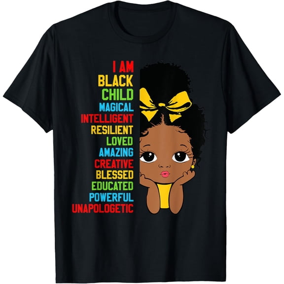 African American I Am Black Child Black History Toddler T-Shirt Shirts