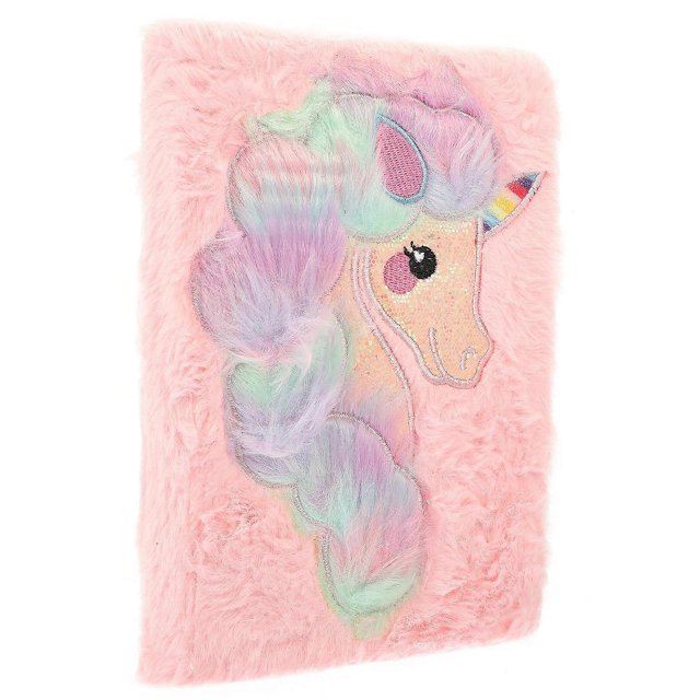 Fuzzy Notebooks For Girls Plush Notebook Shape Daily Use 21.5X14.8Cm 1Pcs