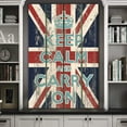 thumbnail image 3 of wall26 - Canvas Prints Wall Art - Keep Calm and Carry On Quote on Vintage Wood Board Style UK Flag - 36" x 24", 3 of 5