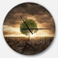 thumbnail image 1 of DesignArt Lonely Tree under Dramatic Sky Large Wall Clock, 1 of 3