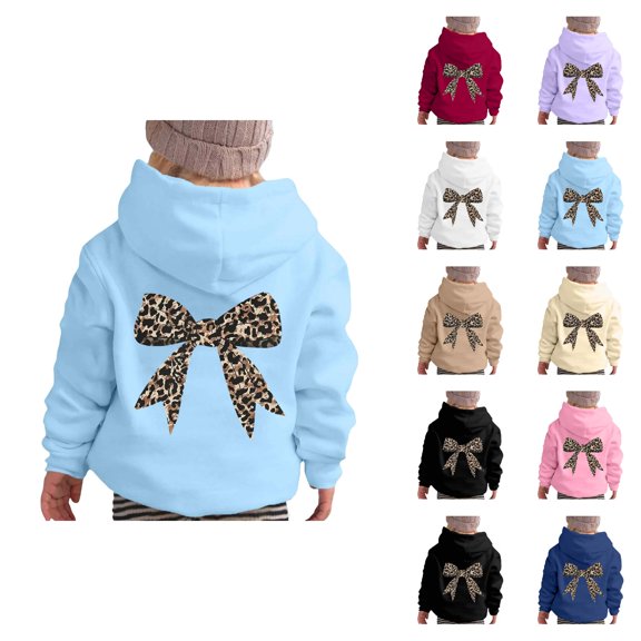 Girls Boys Graphic Hoodie Long Sleeve Soft Crewneck Pullover Cute Kids Top