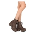 thumbnail image 6 of New Women Indulge Mona I Faux Suede Platform Lug Sole Block Heel Combat Bootie, 6 of 7