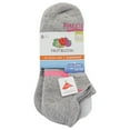 thumbnail image 3 of Fruit of the Loom Coolzone No-Show Tab Socks for Women, Grey & White, Sizes 8-12 (6-Pack), 3 of 4