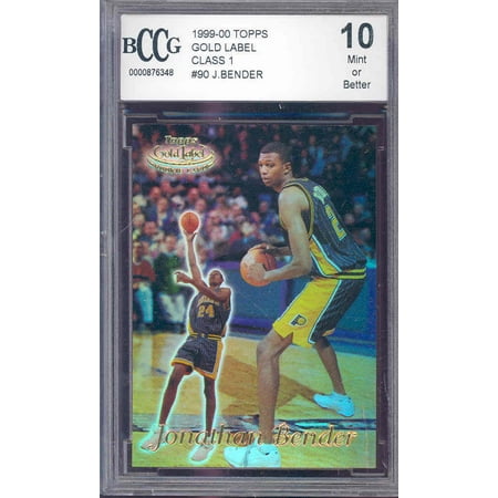 - 1999-00 topps gold label #90 JONATHAN BENDER rookie BGS BCCG 10