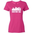 thumbnail image 3 of Inktastic Boston Massachusetts City Skyline with Grunge Women's T-Shirt, 3 of 5