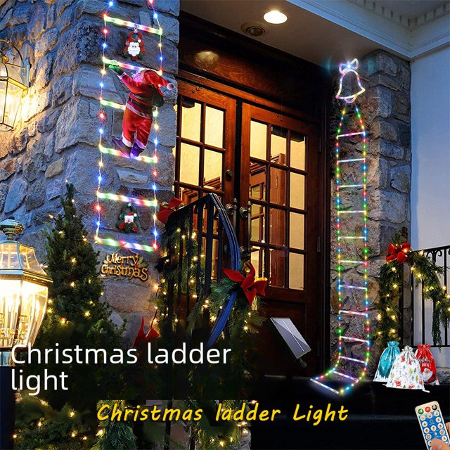 Cadena de luces LED navideñas para escalera, impermeables, para exteriores, para jardín, árbol de Navidad, luces decorativas navideñas