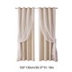 thumbnail image 3 of Cortinas de encaje de doble capa con forro opaco | Cortinas térmicas 2 en 1 transparentes y opacas | Tratamiento de ventanas que bloquea la luz para dormitorio y sala de estar, 3 of 6