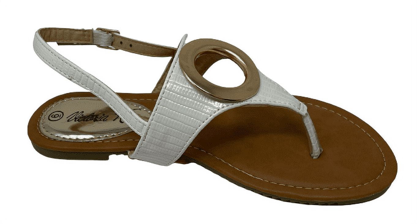 Victoria K Women's Gold Ring Sandals