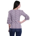 thumbnail image 4 of Moomaya Chemisiers Hauts pour Femmes Mode Robe à Manches Évasées Imprimée Vêtements Décontractés, 4 of 4