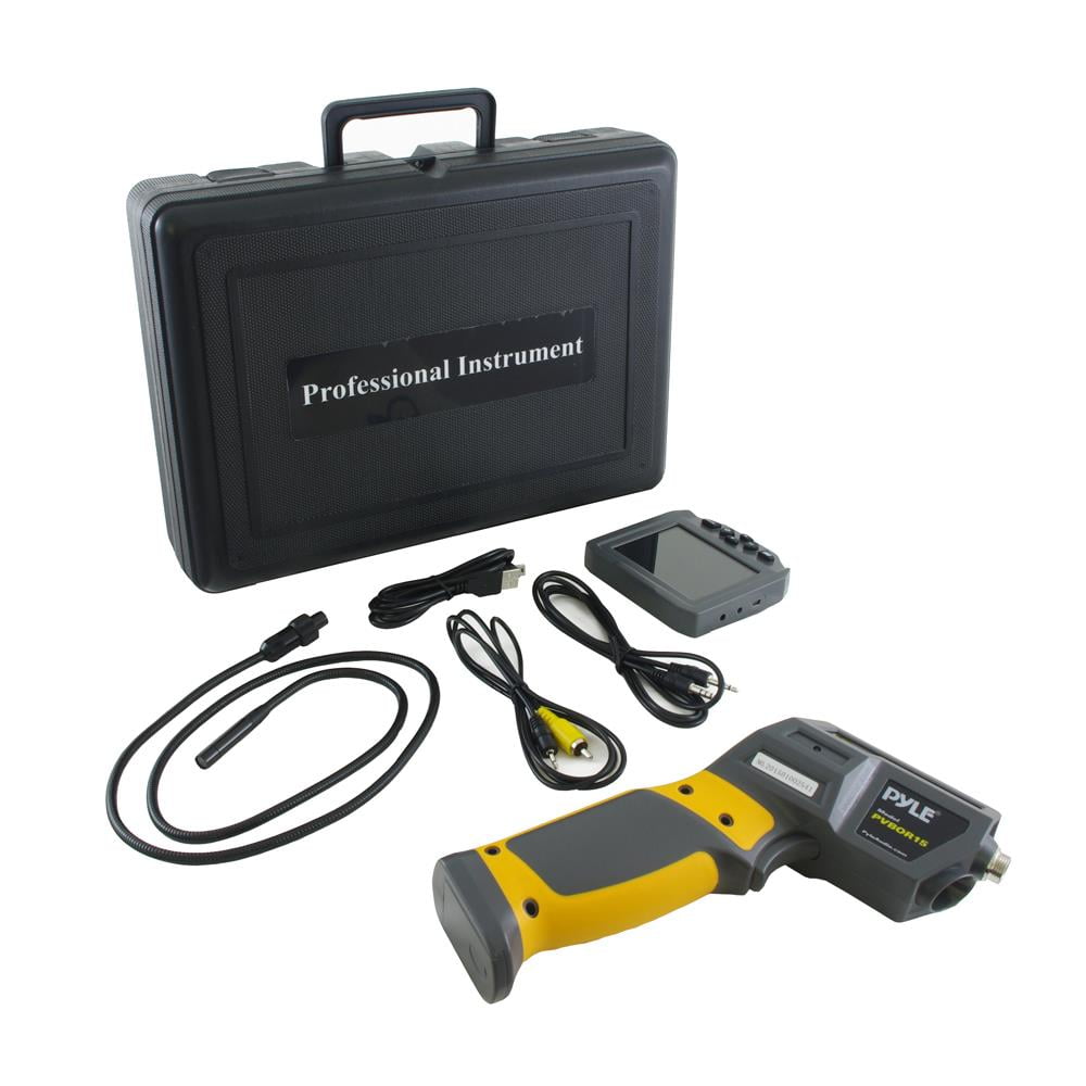 PYLE-METERS PVBOR15 - Hi-Res Digital Wireless Borescope Inspection Camera & Video Monitor System, Snap Pictures & Record Video, Compact & Portable