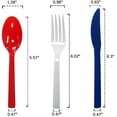 thumbnail image 4 of Hanna K. Signature Stars 'N Stripes Combo Heavyweight Blue, White & Red 2880 pieces Plastic Cutlery, Celebrate July 4th or Birthday Party: 12 Packs, 4 of 6