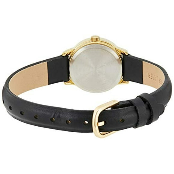 Reloj Timex T20433 Easy Reader Para Mujer Tono Dorado Piel Negra