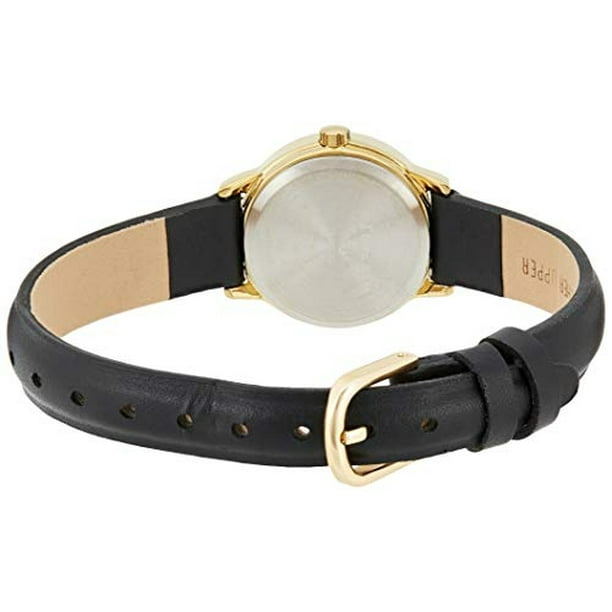 Reloj Timex T20433 Easy Reader Para Mujer Tono Dorado Piel Negra