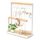 thumbnail image 1 of Soporte para joyas XCF de madera y metal blanco con cadenas para collares y pendientes, 1 of 4