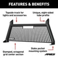 thumbnail image 2 of ARIES 1110105 AdvantEDGE Black Aluminum Truck Headache Rack Cab Protector, Select Chevrolet Silverado, GMC Sierra 2500, 3500 HD Fits select: 2011,2013 GMC SIERRA K2500 SLE, 2 of 6