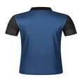 thumbnail image 5 of COSFO Mesh Men's Polo Shirts Striped Casual Short Sleeve Shirt Pullover Loose Fit Golf Collared Moisture Wicking Tops, 5 of 7