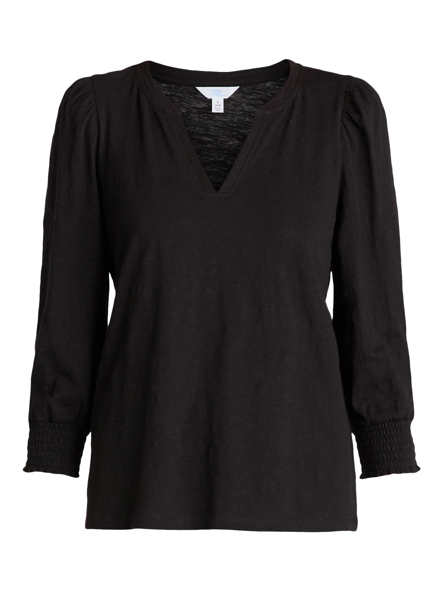 Time and Tru Women's Notch Neck Top
