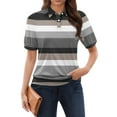 thumbnail image 5 of Uooqdmx Polo Shirts for Women, Womens Polo Shirts Short Sleeve, Golf Polo Women, Collared Shirts for Women, Womens Shirts Dressy Casual, Gray L, 5 of 7