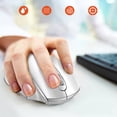 thumbnail image 3 of Ergonomic  Mouse 2.4Ghz, Silent Buttons, 1600DPI, Fast Data Transmission, Anti Interference, Nano Receiver, Easy Carry, 3 of 8
