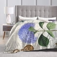 thumbnail image 4 of Kll Fleece Blanket Plush Throw Blanket Vintage Flower,Soft Fuzzy Cozy Flannel Blanket For Couch Sofa Bed.(80"X60"), 4 of 9