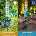 thumbnail image 5 of Solar Rain Gauge,Hummingbird Rain Gauge,With Metal Stake,Outdoor Decor with Blue Floral Accents for Garden,Patio,Yard Decoration, 5 of 8