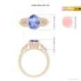 thumbnail image 4 of ANGARA Natural Vintage Style Oval 1.9 ct Tanzanite Ring with Diamonds in 14K Rose Gold for Women (Size-9x7mm) | December Birthstone, Anniversary, Jewelry Gift for Women | Natural Tanzanite Ring, 4 of 9
