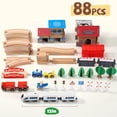 thumbnail image 6 of Electric Toddler Wooden Train Set Toy, 88 PCS Train Track Toys for 3 4 5 Years Old, Great Gift for Kids, Boys and Girls, 6 of 8