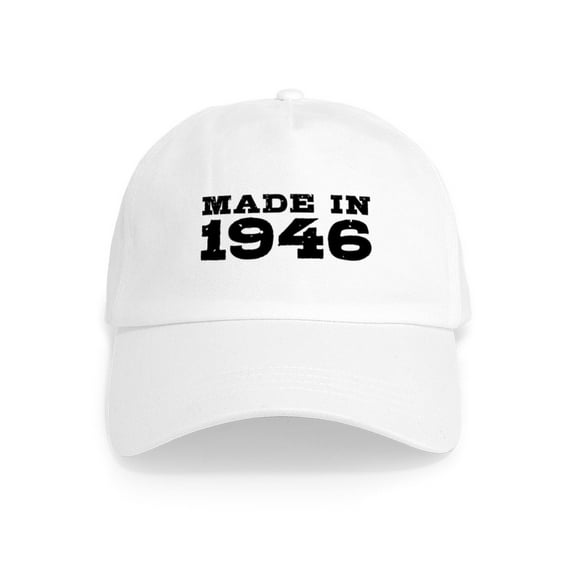 CafePress - Made In 1946 Cap - Adjustable 100% Brushed Unisex Casual Cotton Baseball Cap, Beige, 1
