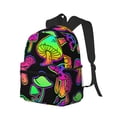 thumbnail image 2 of Vsdgher Bright Mushrooms Print Unisex Large Capacity Bookbag Schoolbag Casual Daypack for High School/College/Teens/Travel/Work, 2 of 8