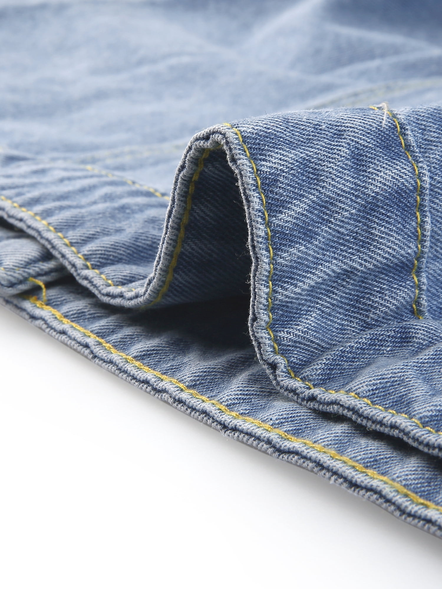 Unique Bargains Juniors' Plus Size Chest Pockets Single Breasted Denim Vest
