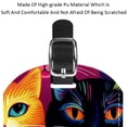 thumbnail image 4 of Square 2Pack PU Leather Cartoon Cat Cruise Luggage Tag with Privacy Cover and Name ID Tag for Travel Handbags Backpacks Luggage Tags, 4 of 6