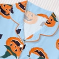 thumbnail image 5 of JAJAHO Kids Halloween Pajamas Set Boys Girls Short Sleeve Pumpkin Pajama Button Down 2 Piece Pjs 3-14Y, 5 of 9