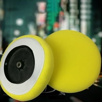 Deyuer Polishing Bonnet Buffer Pad Cover Sponge Polisher for Car Paint Care Waxing,Yellow