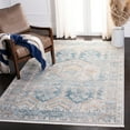thumbnail image 2 of SAFAVIEH Shivan Tobin Traditional Distressed Area Rug, Blue/Gold, 5'3" x 7'6", 2 of 8
