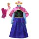 thumbnail image 1 of Disney-disfraz de Frozen 2 para niñas, vestido de princesa azul de manga larga para cumpleaños, Carnaval, Cosplay para niños, ropa de reina de la nieve Anna Fivean unisex, 1 of 2