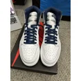 thumbnail image 1 of Air Jordan 1 Rétro OG High Métallique Bleu Marine Blanc - Taille 10 ( Lacets Bleus ), 1 of 6