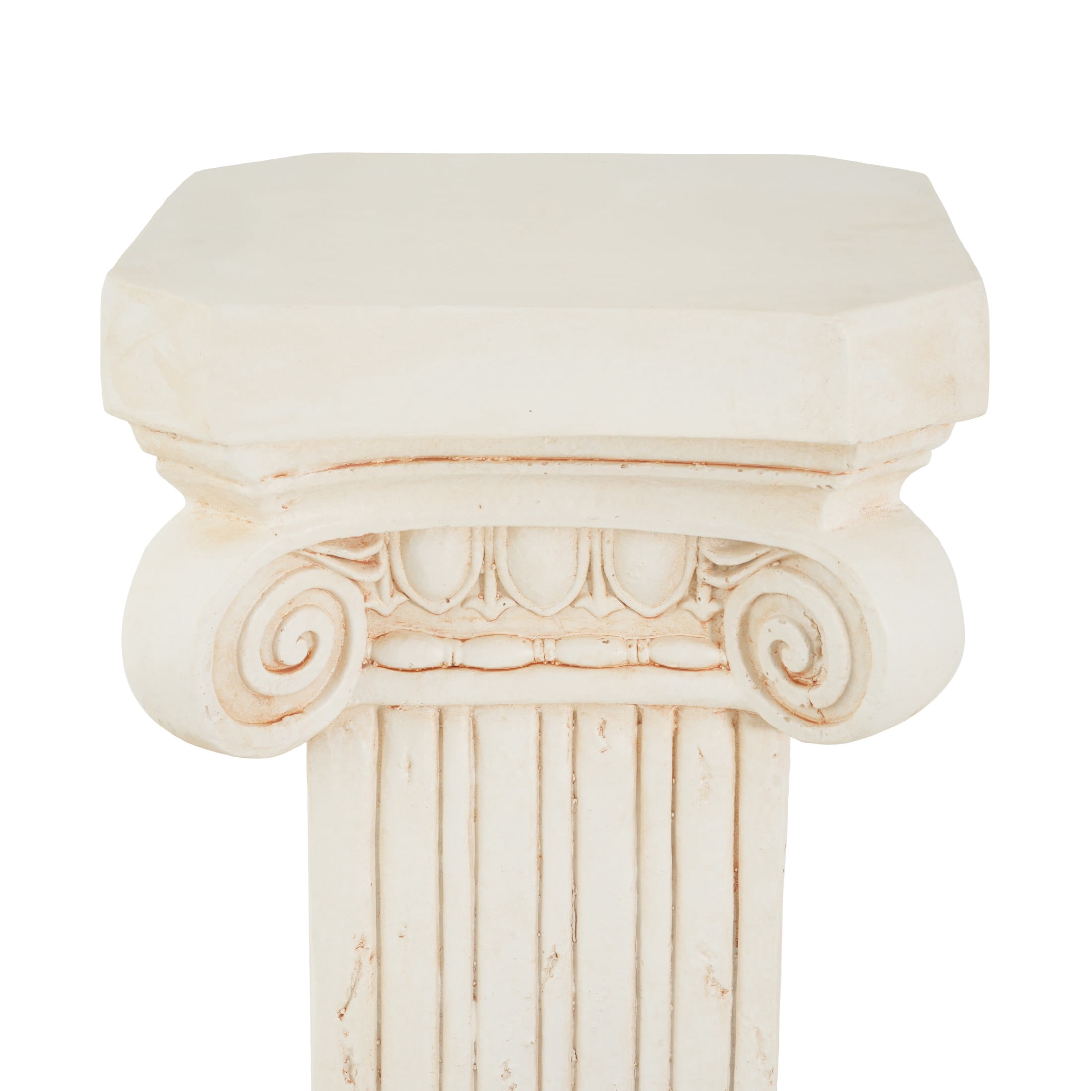 Christopher Knight Home 39" MGO Roman Column Stand, Decorative Plants & Flowers Pedestal, Antique White