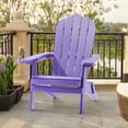 thumbnail image 2 of ACEGOSES 2Pcs Outdoor Folding Adirondack Chair Patio Plastic Fire Pit Chair for Outside, Deck and and Balcony,Purple, 2 of 8