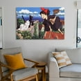 thumbnail image 6 of Kiki's Delivery Service Kiki Anime Wall Art Poster Gifts Bedroom Prints Home Decor Hanging Picture Canvas Painting Posters 24x36inch(60x90cm), 6 of 6
